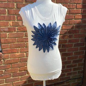 Gracia 3D Denim Dahlia Flower